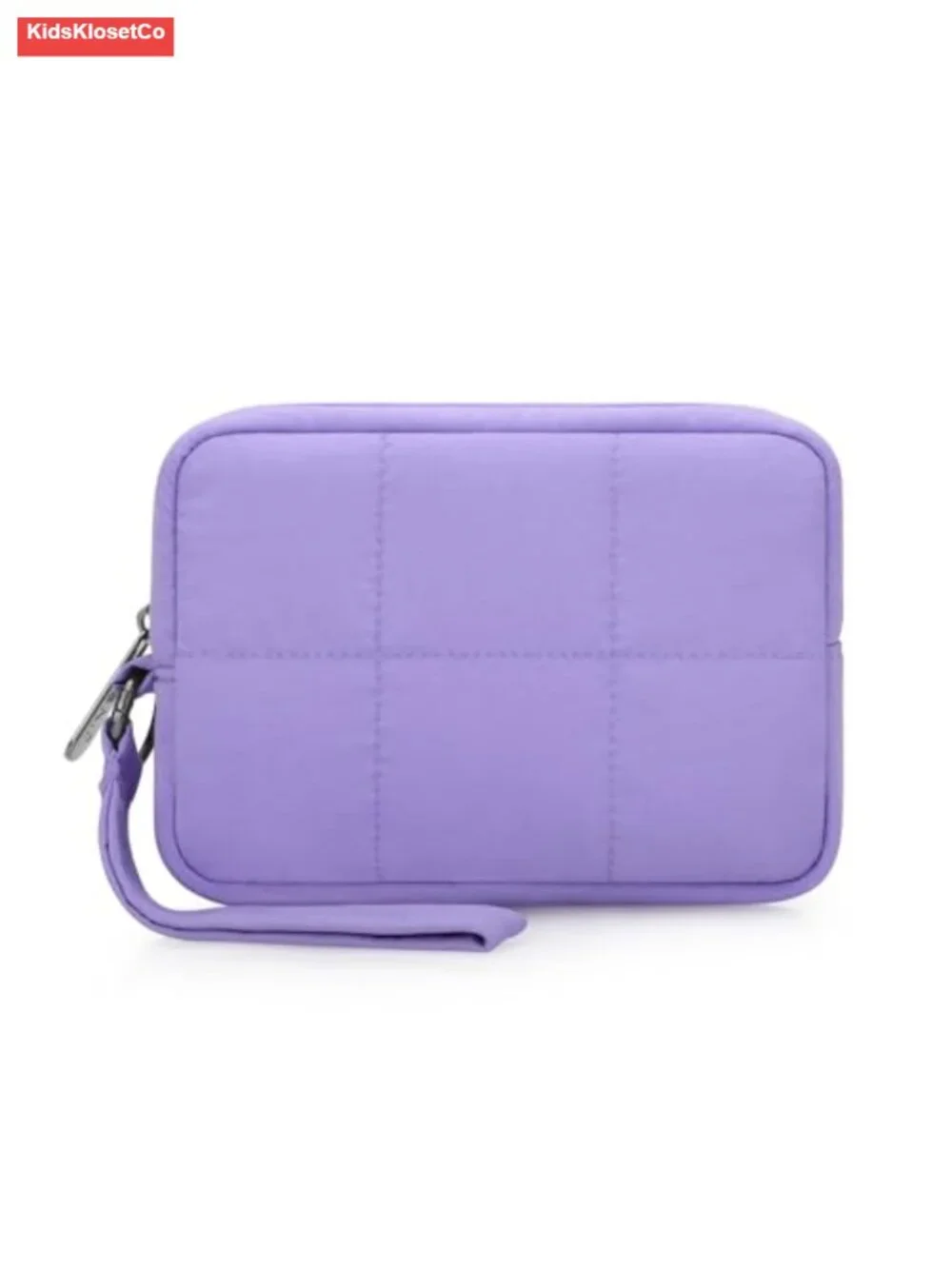 Quilted Nylon Wristlet Pouch Women's Travel Makeup Bag